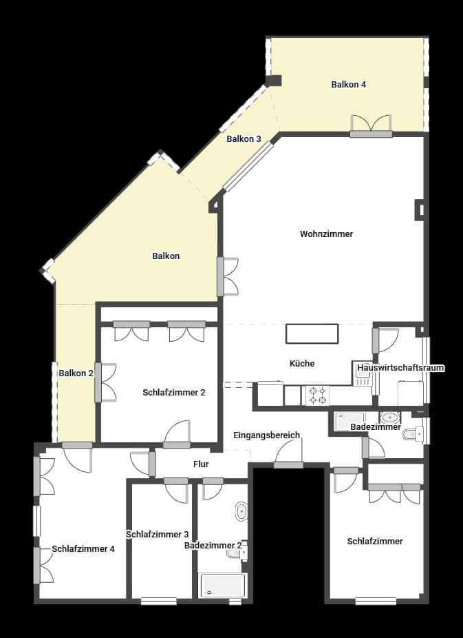 4 slaapkamer Appartement te huur in Palma de Mallorca - € 2.700 (Ref: 9399818)