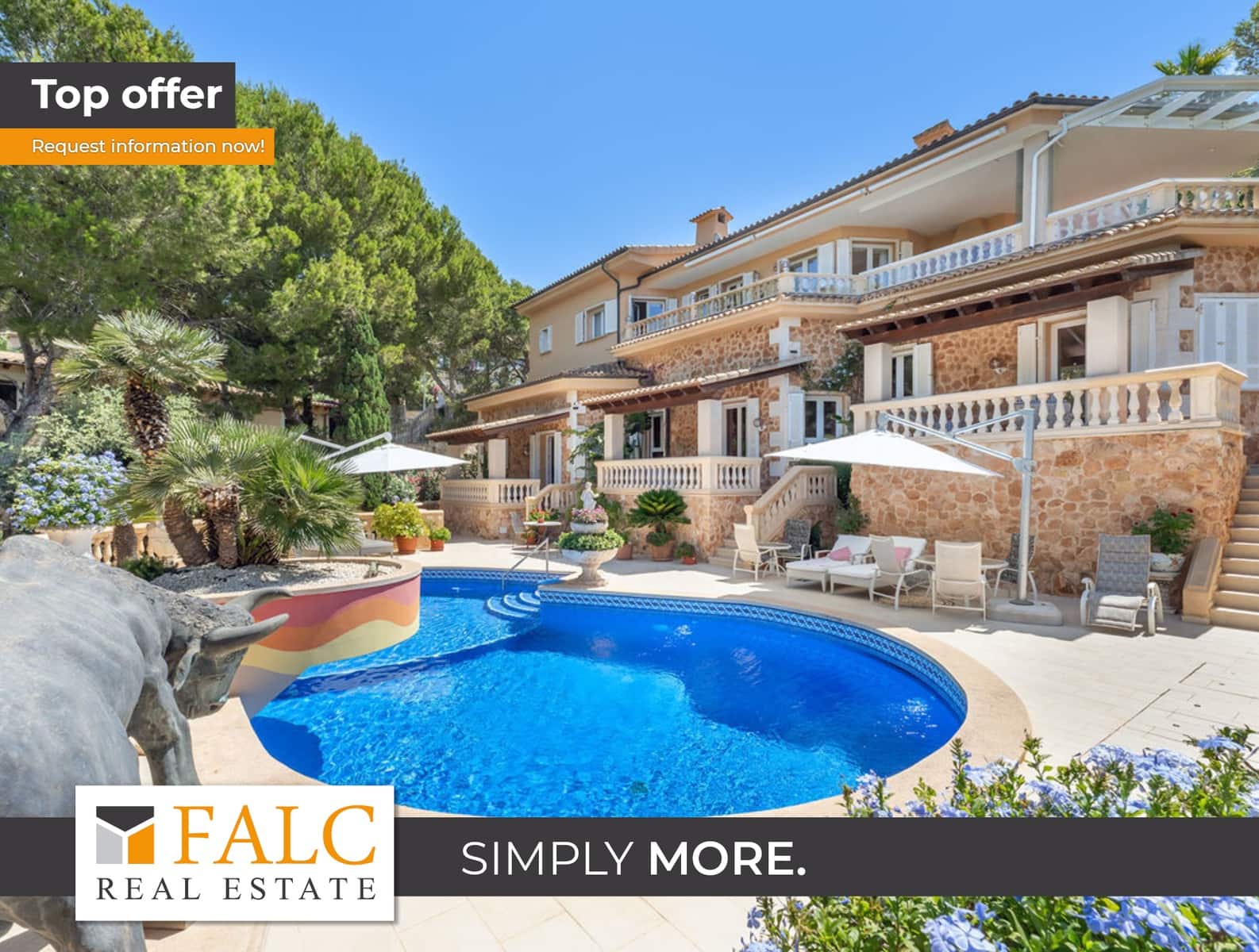 4 camera da letto Villa in vendita in Costa de la Calma con piscina garage - 2.550.000 € (Rif: 9453631)