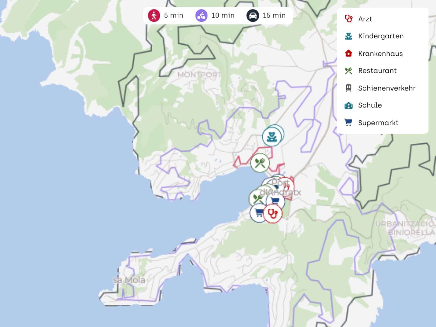 2 makuuhuone Huoneisto myytävänä paikassa Puerto de Andratx mukana uima-altaan 
autotalli - 990 000 € (Ref: 9488520)