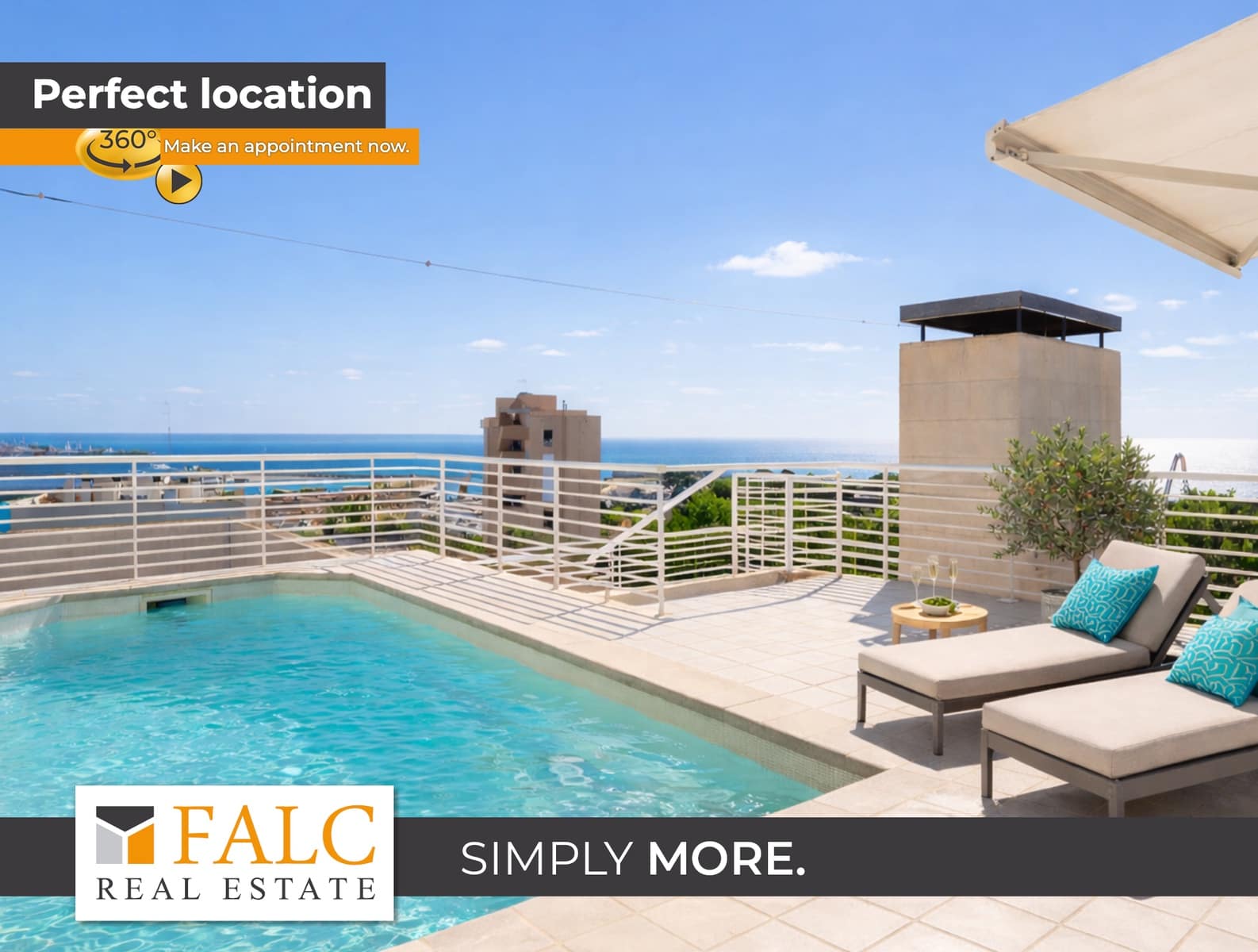 Ático de 4 habitaciones en Palma de Mallorca en venta con piscina garaje - 1.795.000 € (Ref: 9521783)