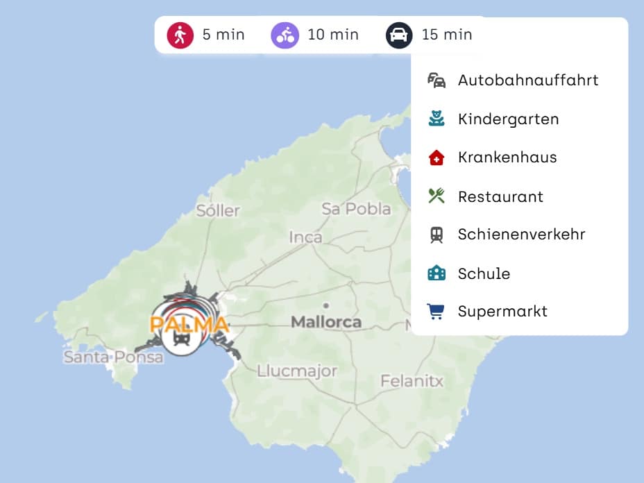 3 makuuhuone Huoneisto myytävänä paikassa Palma de Mallorca mukana uima-altaan 
autotalli - 2 400 000 € (Ref: 9523343)