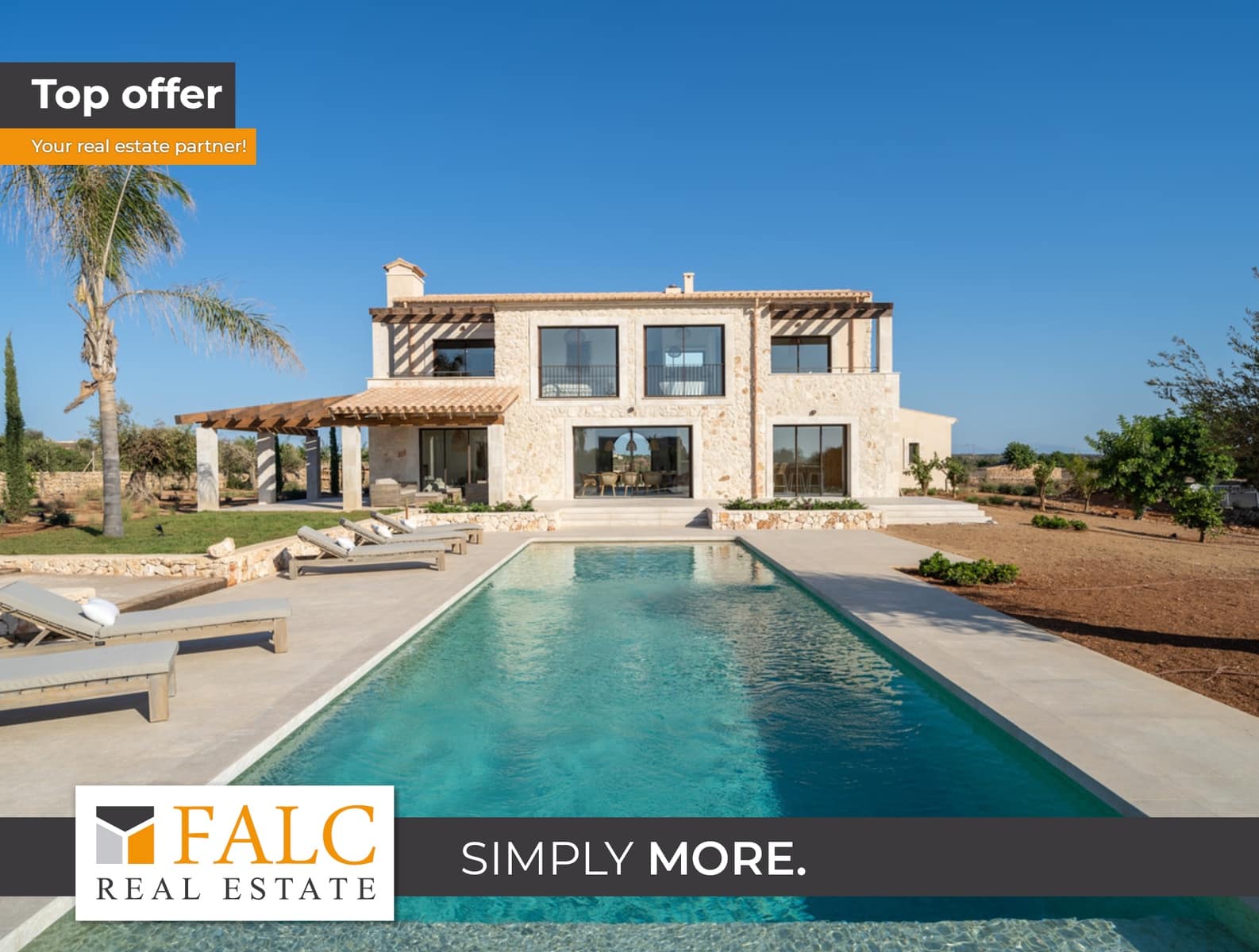 4 soveværelse Finca/Landehus til salg i Cala Llombards med swimmingpool garage - € 5.400.000 (Ref: 9537356)