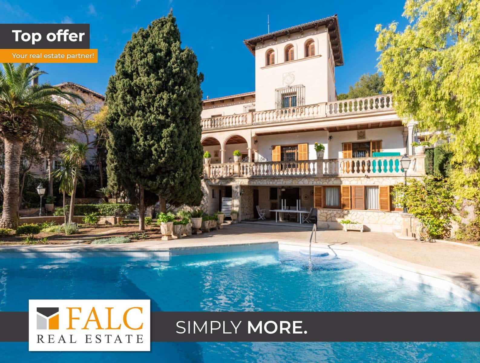 8 Zimmer Villa zu verkaufen in Palma de Mallorca mit Pool Garage - 3.900.000 € (Ref: 9622703)