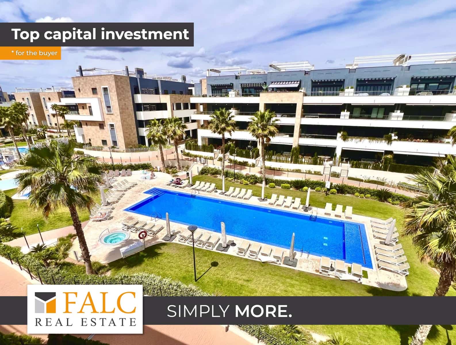 2 Zimmer Apartment zu verkaufen in Orihuela Costa mit Pool - 420.000 € (Ref: 9679281)