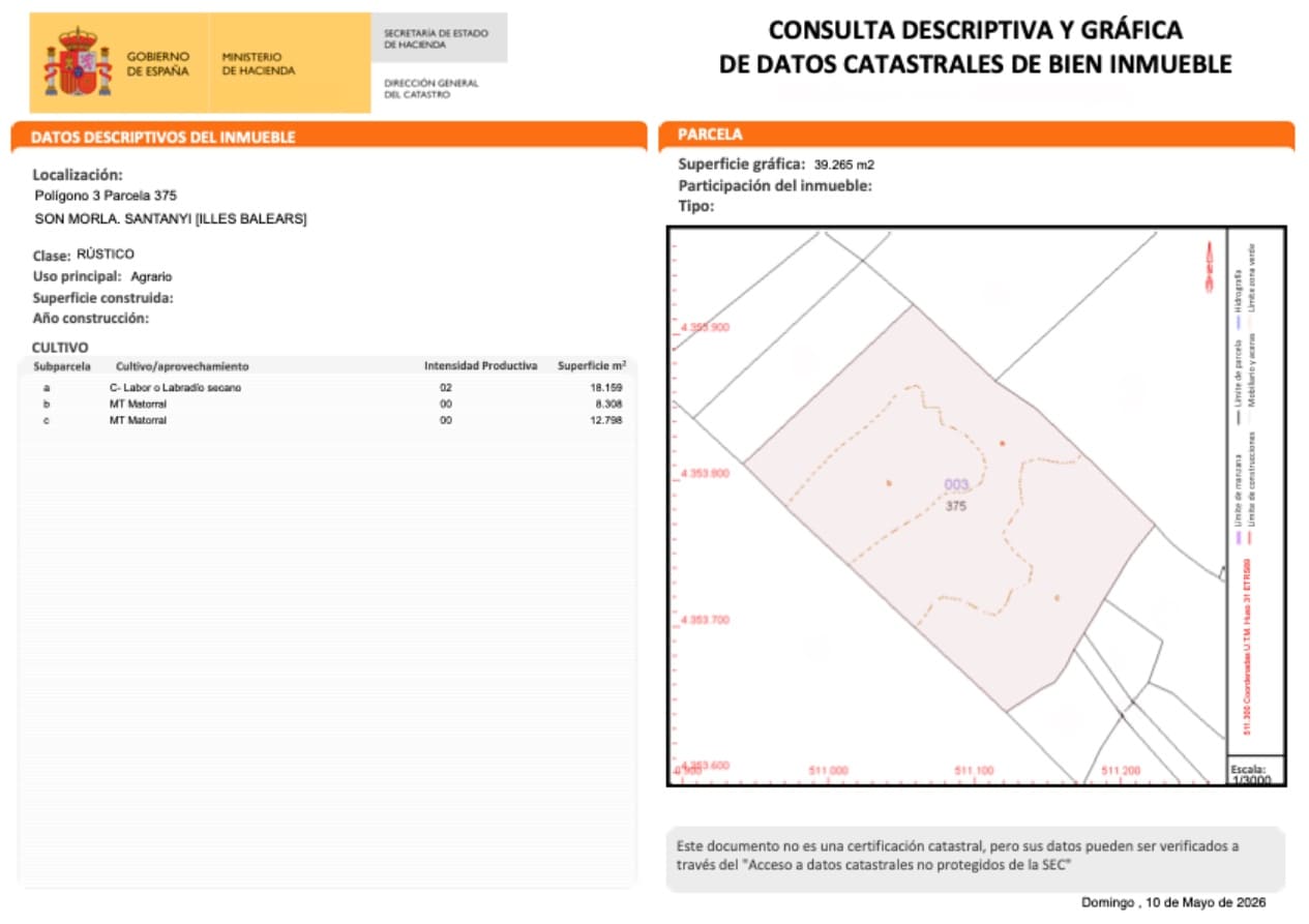 Undeveloped Land for sale in Cala Llombards - € 850,000 (Ref: 9833150)