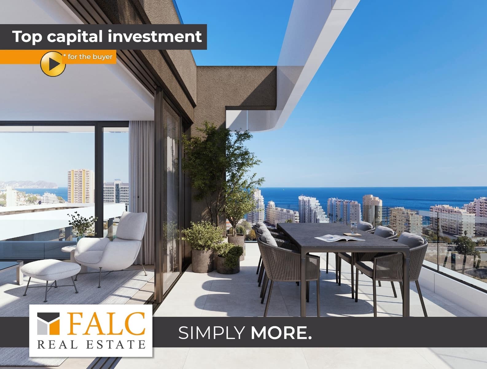 Apartamento de 3 habitaciones en Calpe / Calp en venta con piscina garaje - 1.032.210 € (Ref: 9898397)