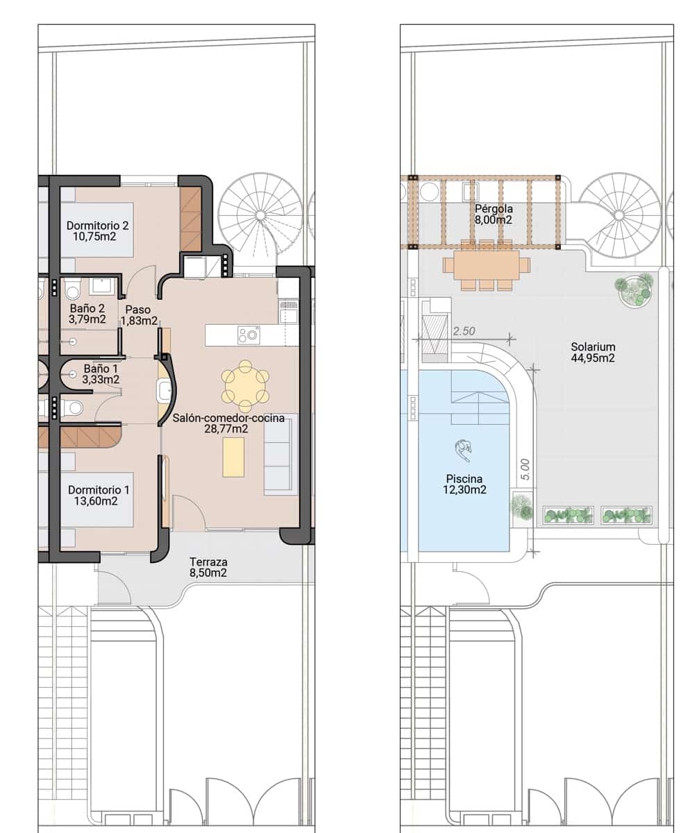 2 chambre Bungalow à vendre à Pilar de la Horadada avec garage - 299 900 € (Ref: 9946575)