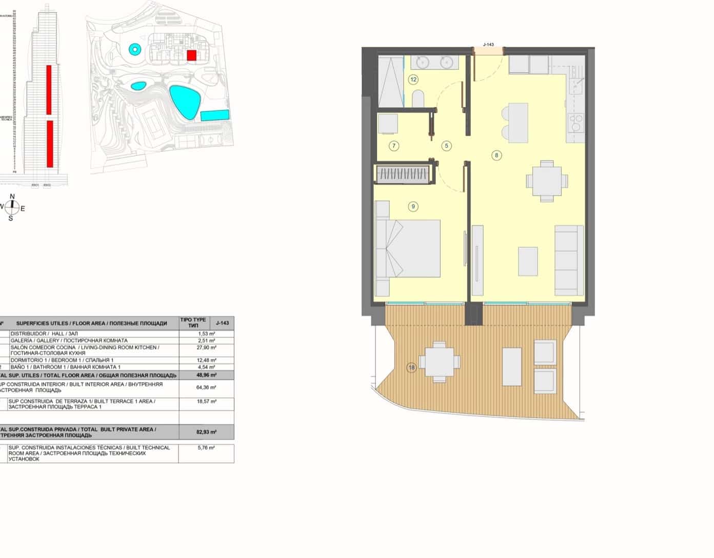 2 sovrum Takvåning till salu i Benidorm med pool garage - 802 400 € (Ref: 9983902)