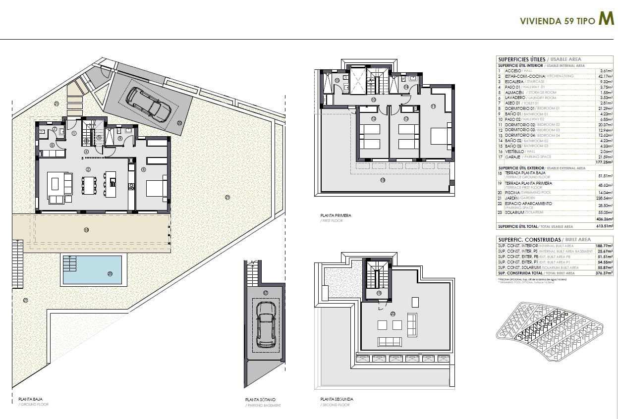 4 sypialnia Willa na sprzedaż w Polop z basenem garażem - 979 400 € (Ref: 9989853)