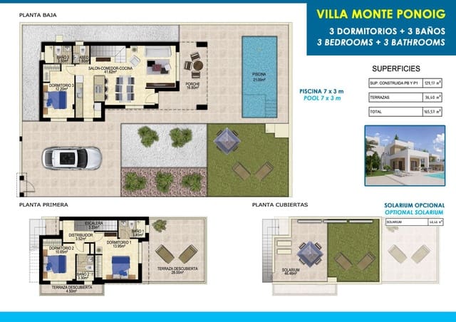 3 slaapkamer Villa te koop in Polop met zwembad garage - € 598.000 (Ref: 9274085)