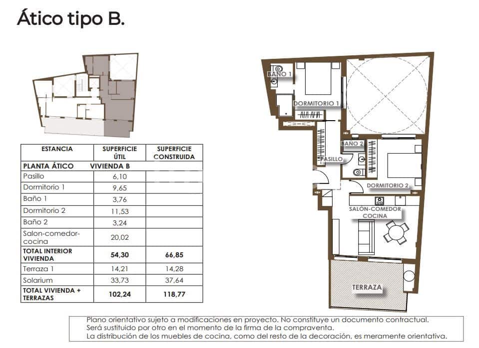 2 makuuhuone Kattohuoneisto myytävänä paikassa Torrevieja mukana uima-altaan - 564 000 € (Ref: 10079198)