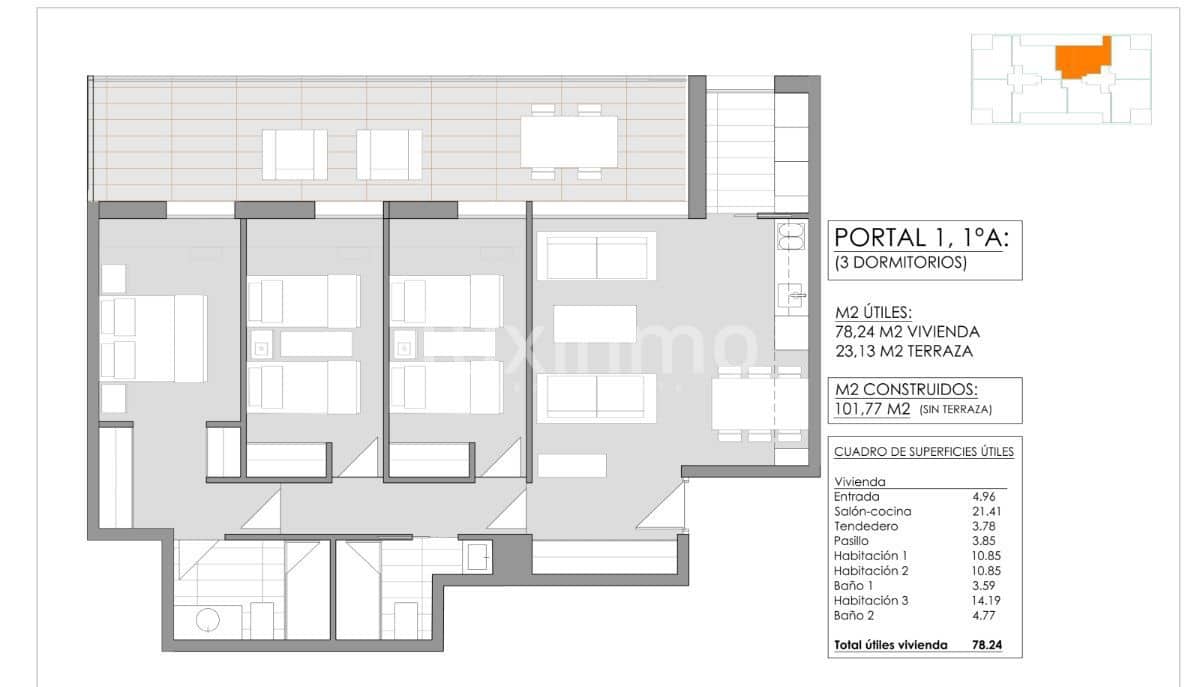 3 camera da letto Appartamento in vendita in Javea / Xabia con piscina garage - 375.000 € (Rif: 10079237)