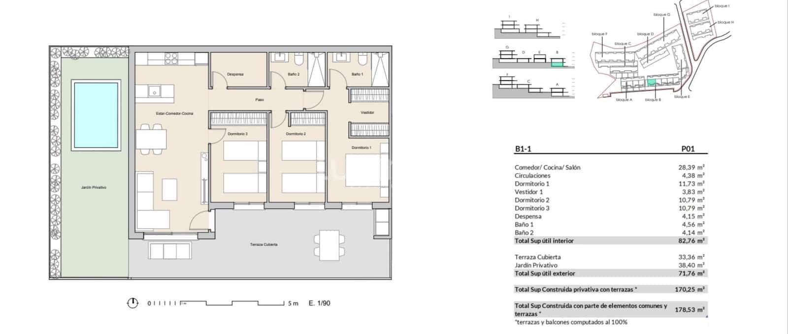 Piso de 3 habitaciones en Alfaz del Pi / L'Alfàs del Pi en venta con piscina garaje - 399.000 € (Ref: 10079278)