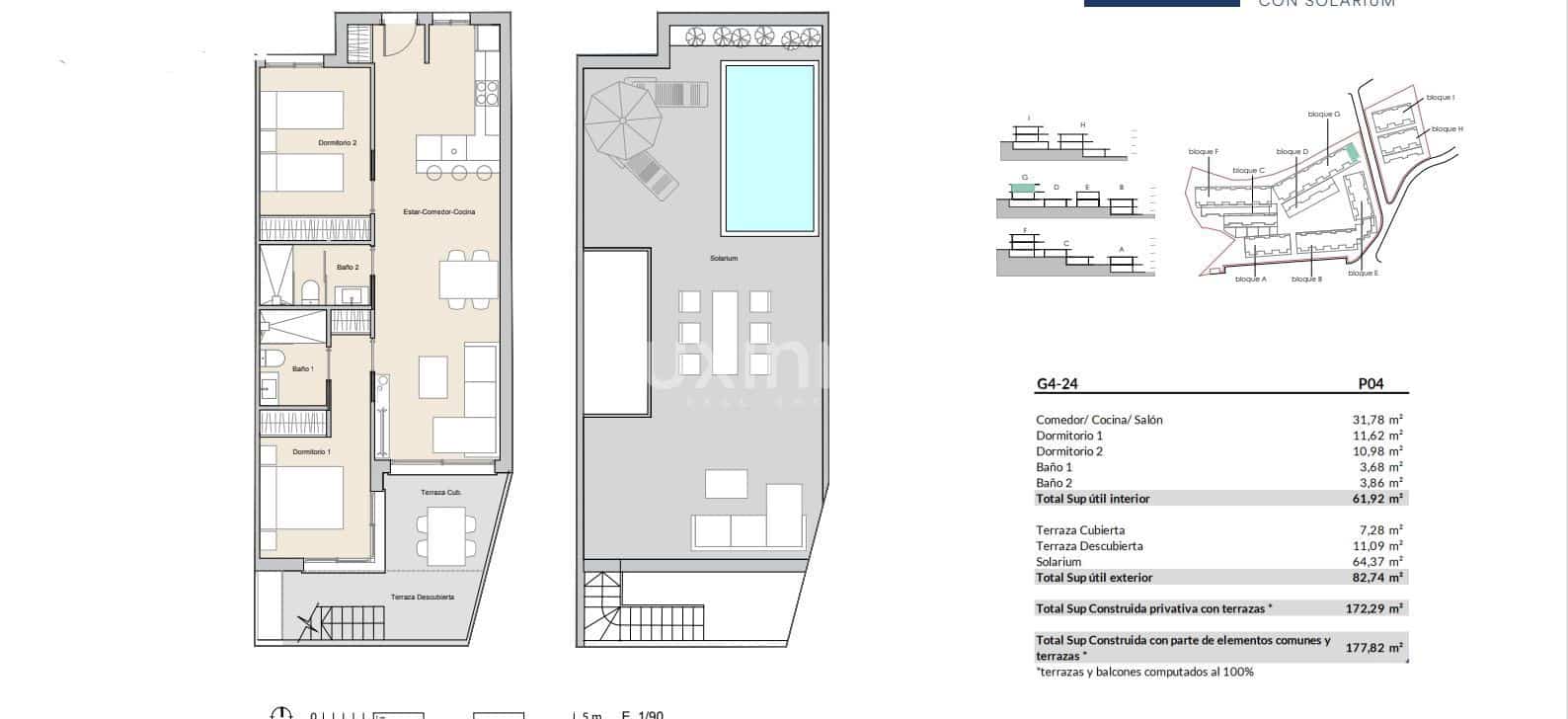 2 soveværelse Penthouse til salg i Alfaz del Pi / L'Alfas del Pi med swimmingpool garage - € 338.000 (Ref: 10079279)