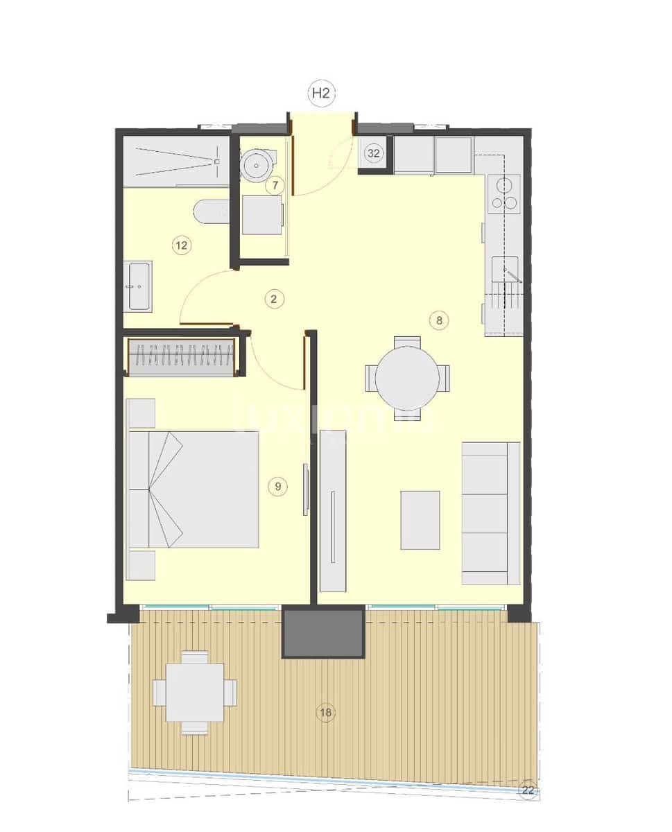 1 sypialnia Apartament na sprzedaż w Calpe / Calp z basenem garażem - 520 000 € (Ref: 10079281)