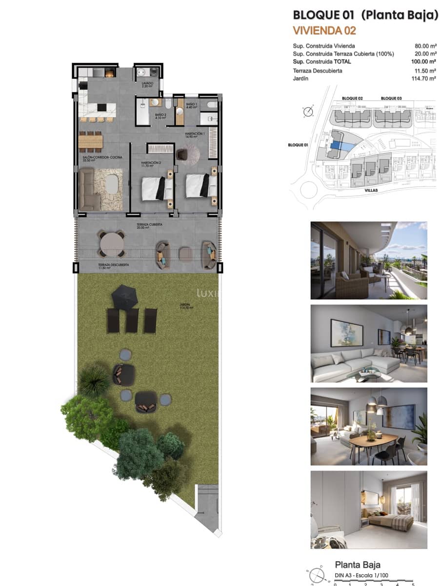 2 soverom Leilighet til salgs i Finestrat med svømmebasseng garasje - € 420 000 (Ref: 10079328)