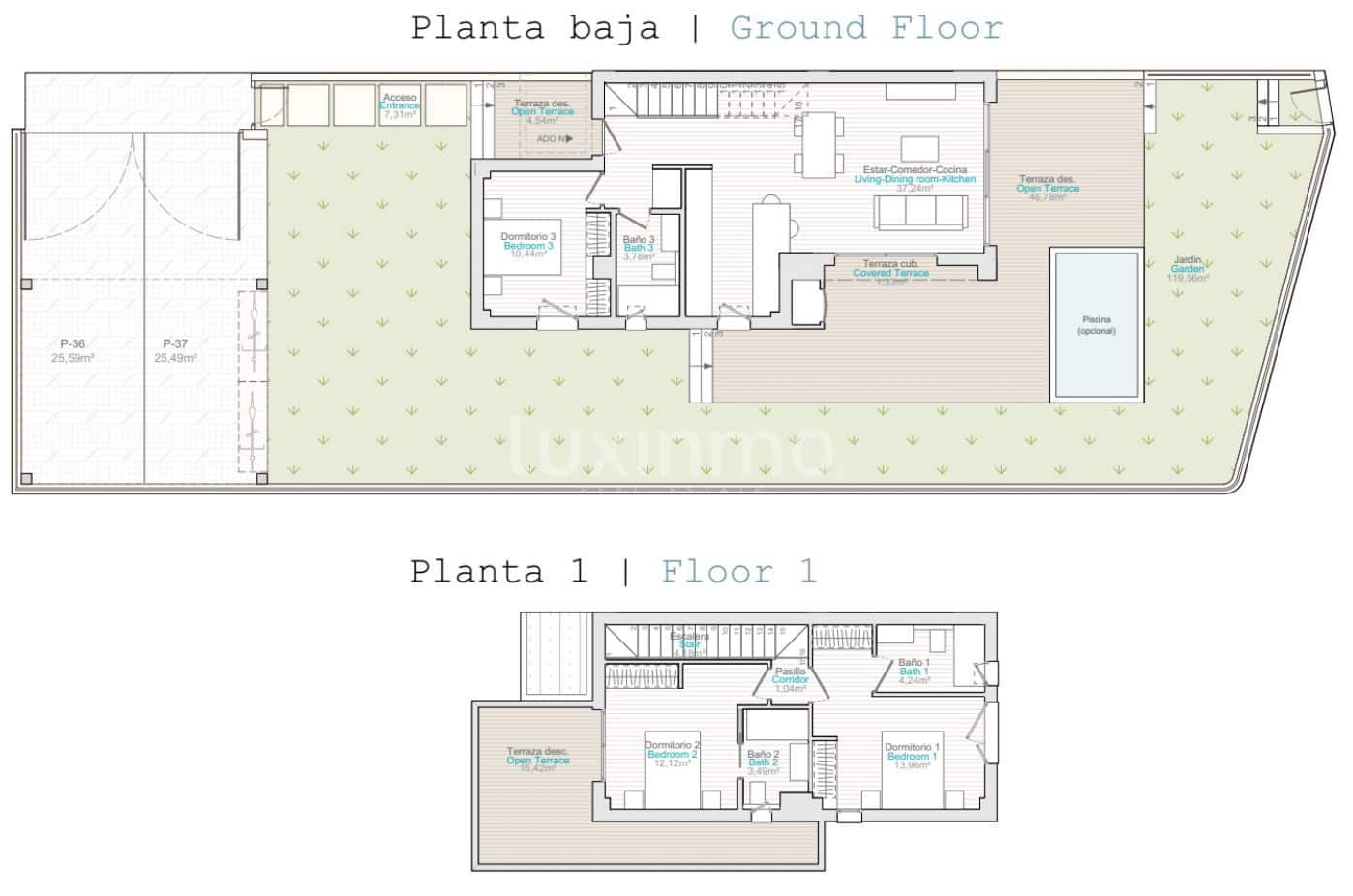 3 quarto Casa em Banda para venda em El Vergel / Verger com piscina garagem - 493 000 € (Ref: 10079338)