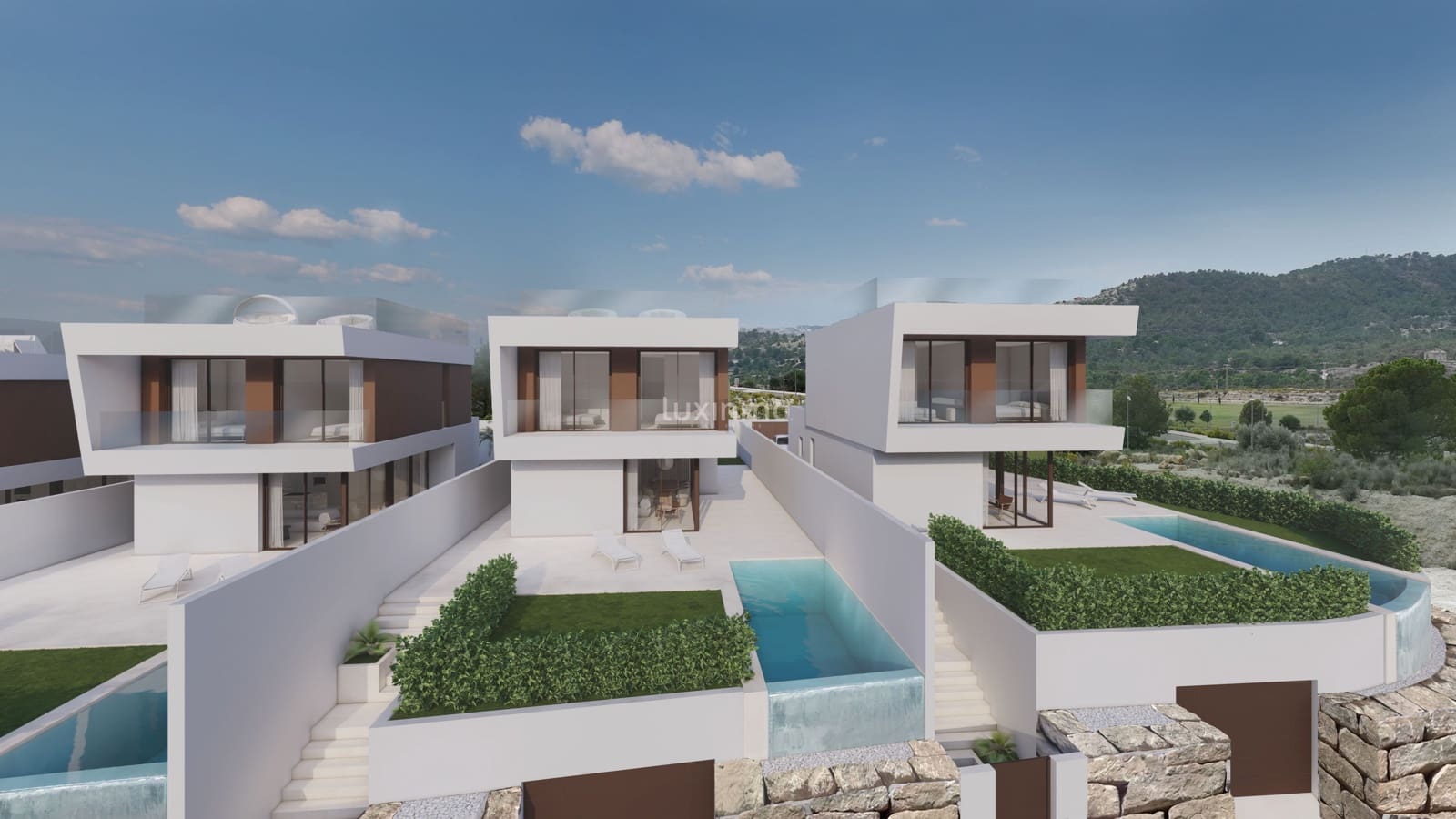 3 makuuhuone Huvila myytävänä paikassa Finestrat mukana uima-altaan 
autotalli - 575 000 € (Ref: 10079345)