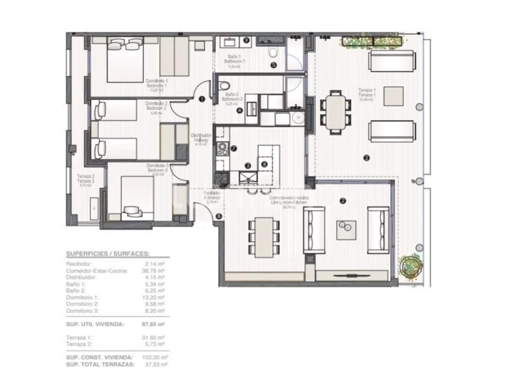 3 soverom Leilighet til salgs i Ibiza by med svømmebasseng garasje - € 1 400 000 (Ref: 10079402)