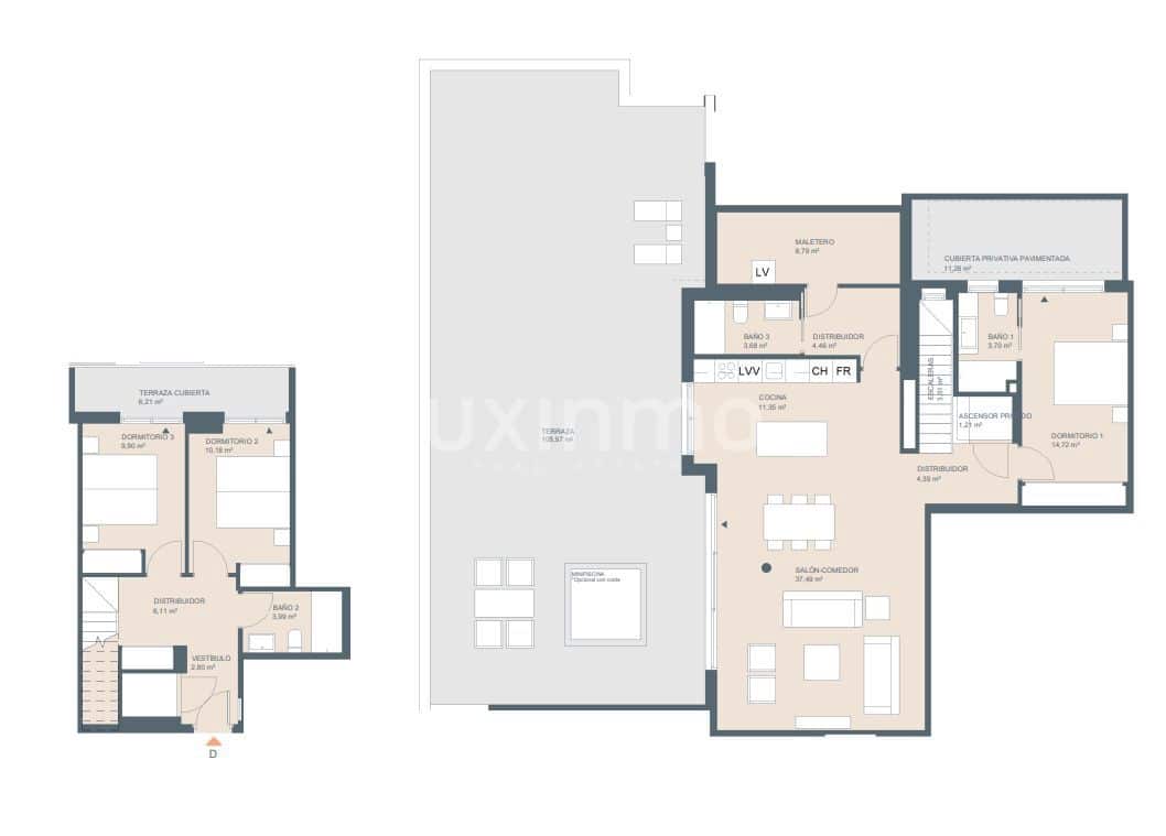 3 soverom Penthouse til salgs i Javea / Xabia med svømmebasseng garasje - € 740 000 (Ref: 10079406)