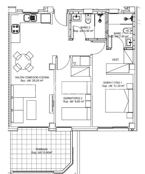 2 Zimmer Apartment zu verkaufen in Finestrat mit Pool Garage - 349.500 € (Ref: 10079418)