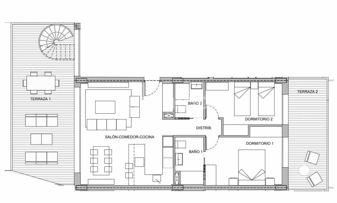 2 bedroom Penthouse for sale in La Nucia with pool garage - € 469,500 (Ref: 10079426)
