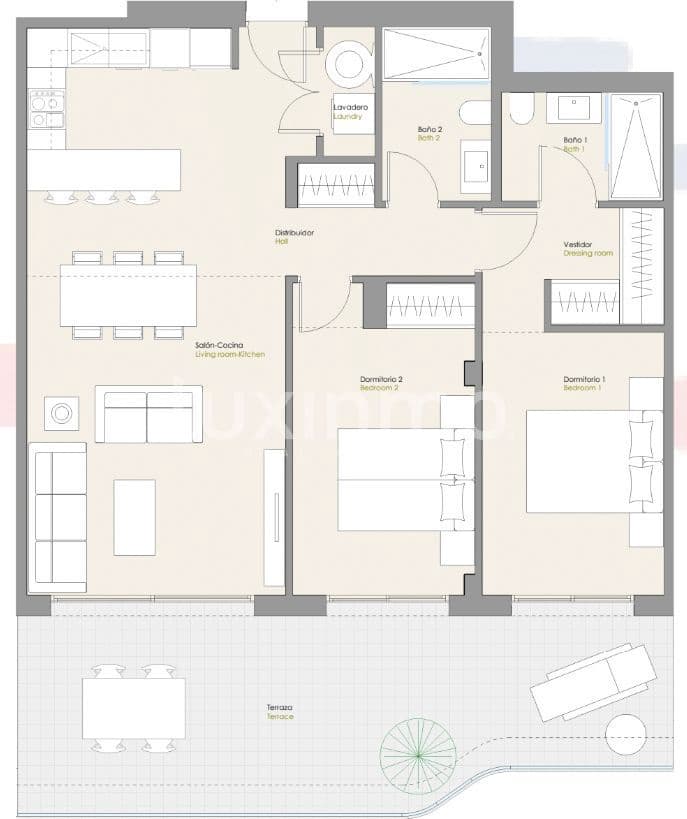 2 soverom Leilighet til salgs i Finestrat med svømmebasseng garasje - € 440 000 (Ref: 10079446)