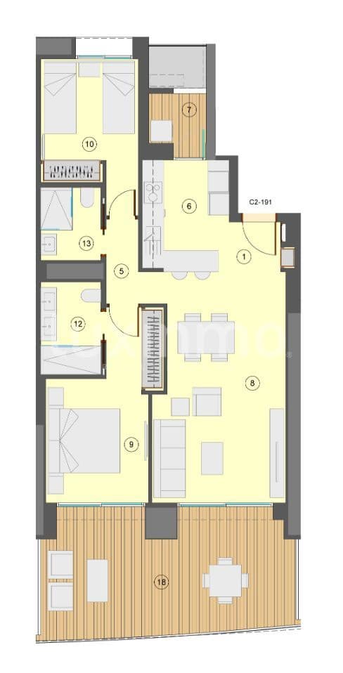 2 soveværelse Lejlighed til salg i Benidorm med swimmingpool garage - € 855.000 (Ref: 10079475)