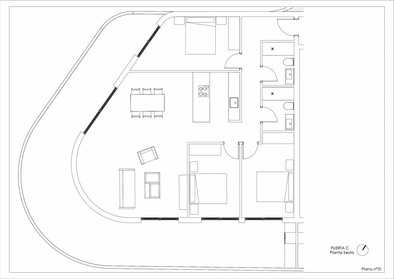2 soveværelse Lejlighed til salg i Calpe / Calp med swimmingpool - € 688.261 (Ref: 10079478)