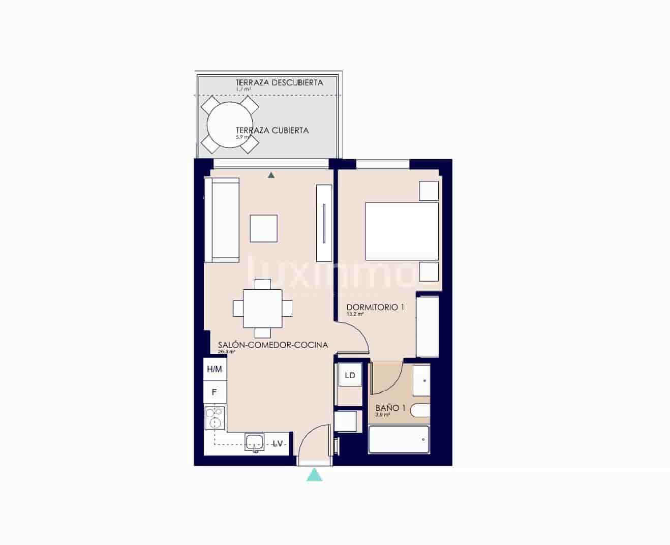 1 sypialnia Apartament na sprzedaż w El Vergel / Verger z basenem garażem - 221 000 € (Ref: 10079491)