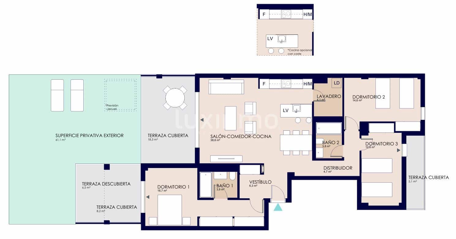 3 soveværelse Lejlighed til salg i El Vergel / Verger med swimmingpool garage - € 476.000 (Ref: 10079501)