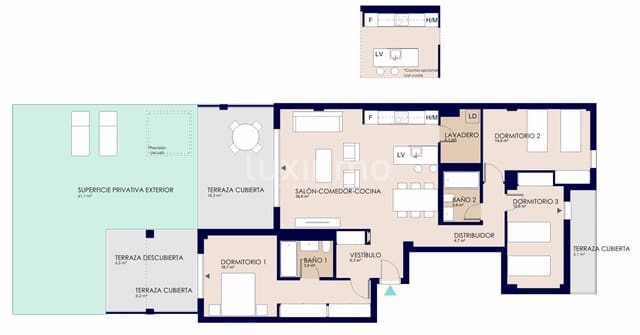 Apartamento de 3 habitaciones en El Vergel / Verger en venta con piscina garaje - 476.000 € (Ref: 10079501)