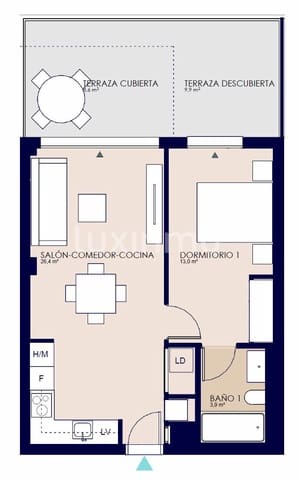Apartamento de 1 habitación en El Vergel / Verger en venta con piscina garaje - 228.000 € (Ref: 10079504)