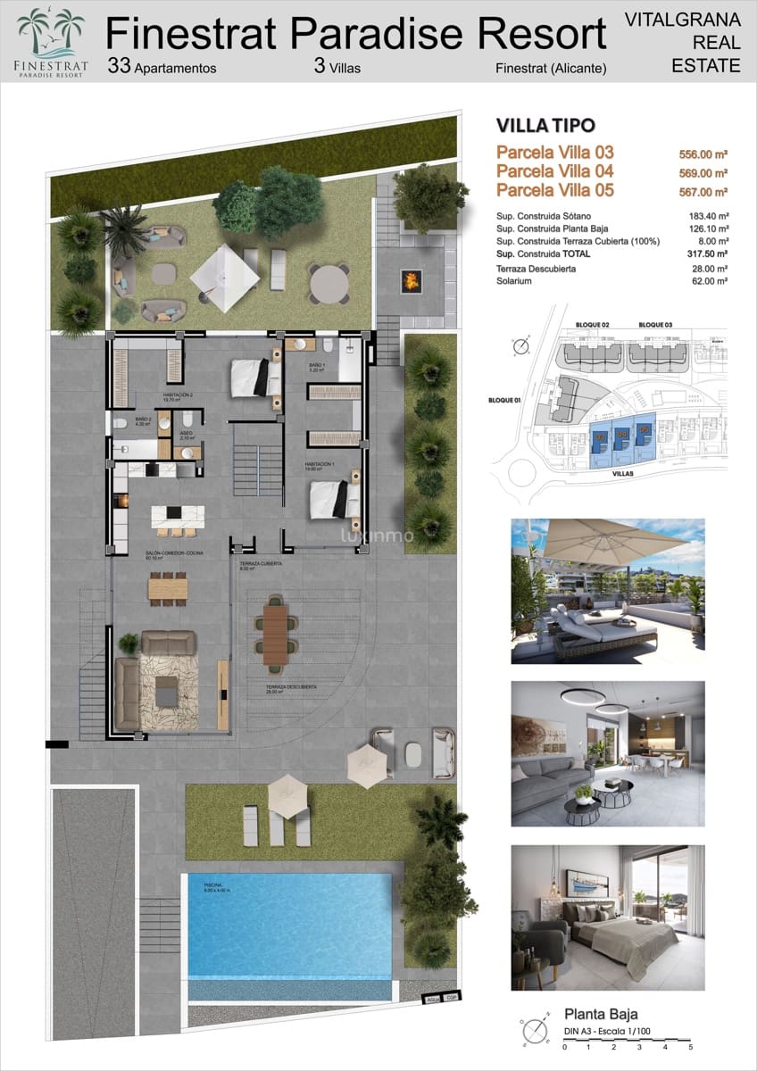 4 sypialnia Willa na sprzedaż w Finestrat z basenem garażem - 1 150 000 € (Ref: 10079627)