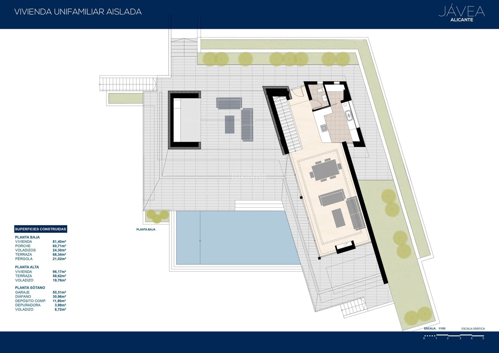 Chalet de 3 habitaciones en Javea / Xàbia en venta con piscina garaje - 1.620.000 € (Ref: 10079754)