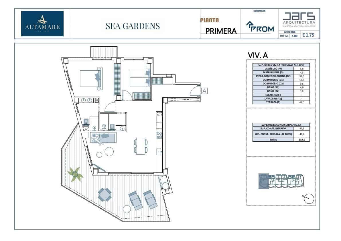 2 soverom Leilighet til salgs i Benidorm med svømmebasseng garasje - € 475 000 (Ref: 10130904)