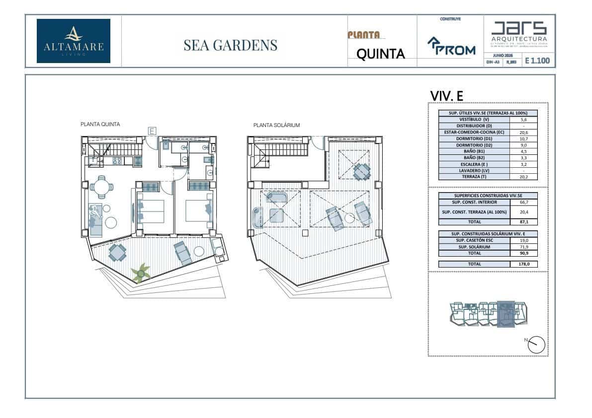 2 soverom Leilighet til salgs i Benidorm med svømmebasseng garasje - € 690 000 (Ref: 10130906)