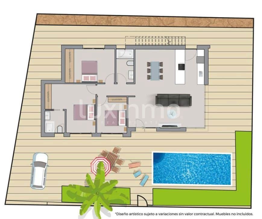 3 chambre Villa/Maison à vendre à Finestrat avec piscine garage - 599 000 € (Ref: 10167190)