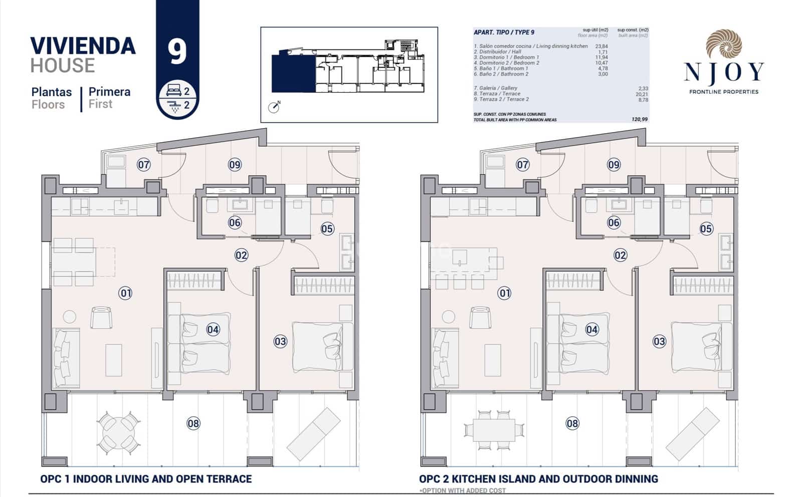 Apartamento de 2 habitaciones en La Villajoyosa / Vila Joiosa en venta con piscina garaje - 827.000 € (Ref: 10167192)