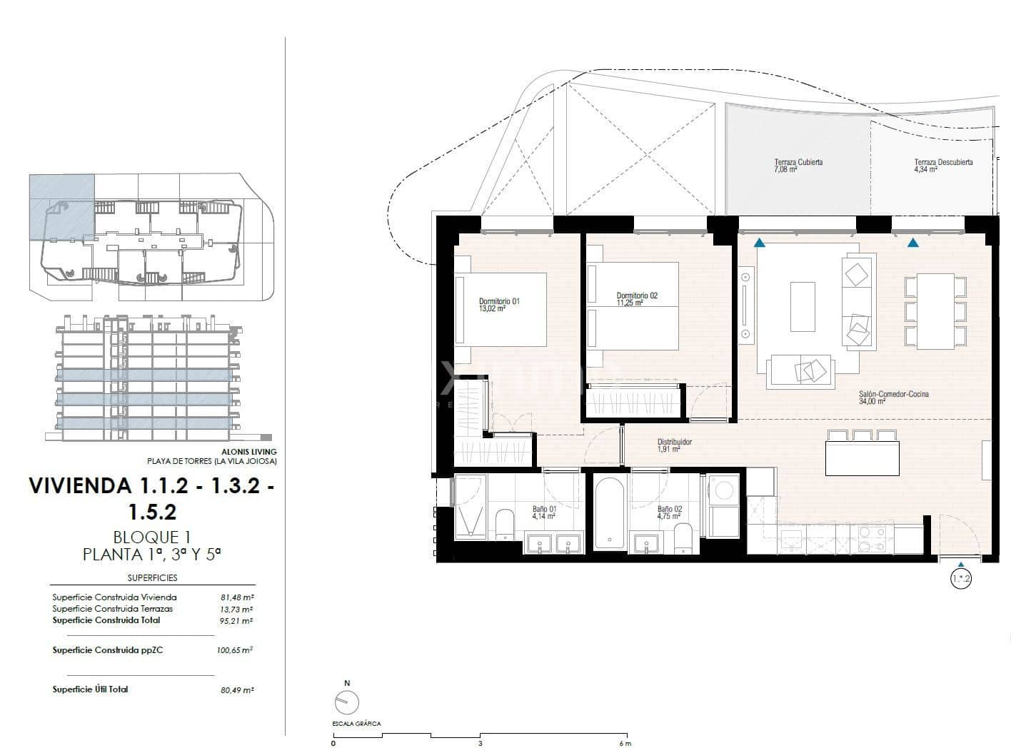 Apartamento de 2 habitaciones en La Villajoyosa / Vila Joiosa en venta con piscina garaje - 413.000 € (Ref: 10167199)