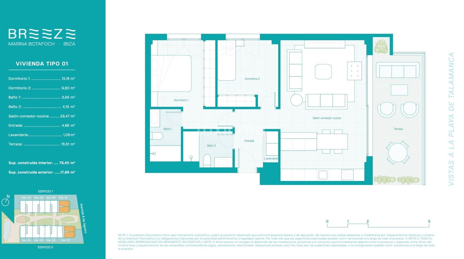 2 bedroom Apartment for sale in Ibiza / Eivissa town with pool garage - € 895,000 (Ref: 10167489)