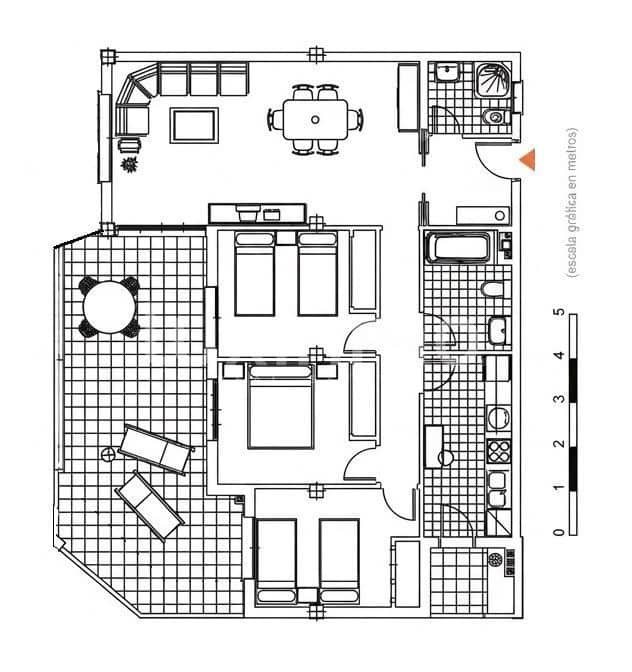 3 sovrum Lägenhet att hyra i Arenal med pool garage - 1 550 € (Ref: 10175518)