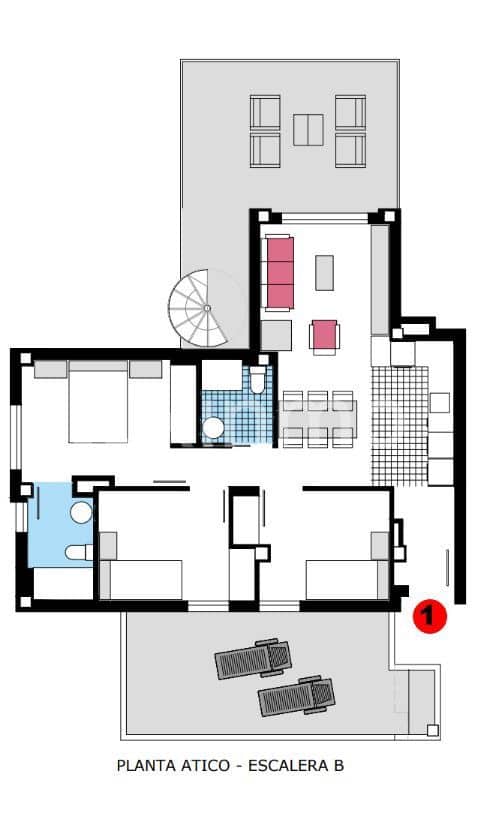 3 camera da letto Attico in vendita in Denia con piscina - 499.000 € (Rif: 8708447)