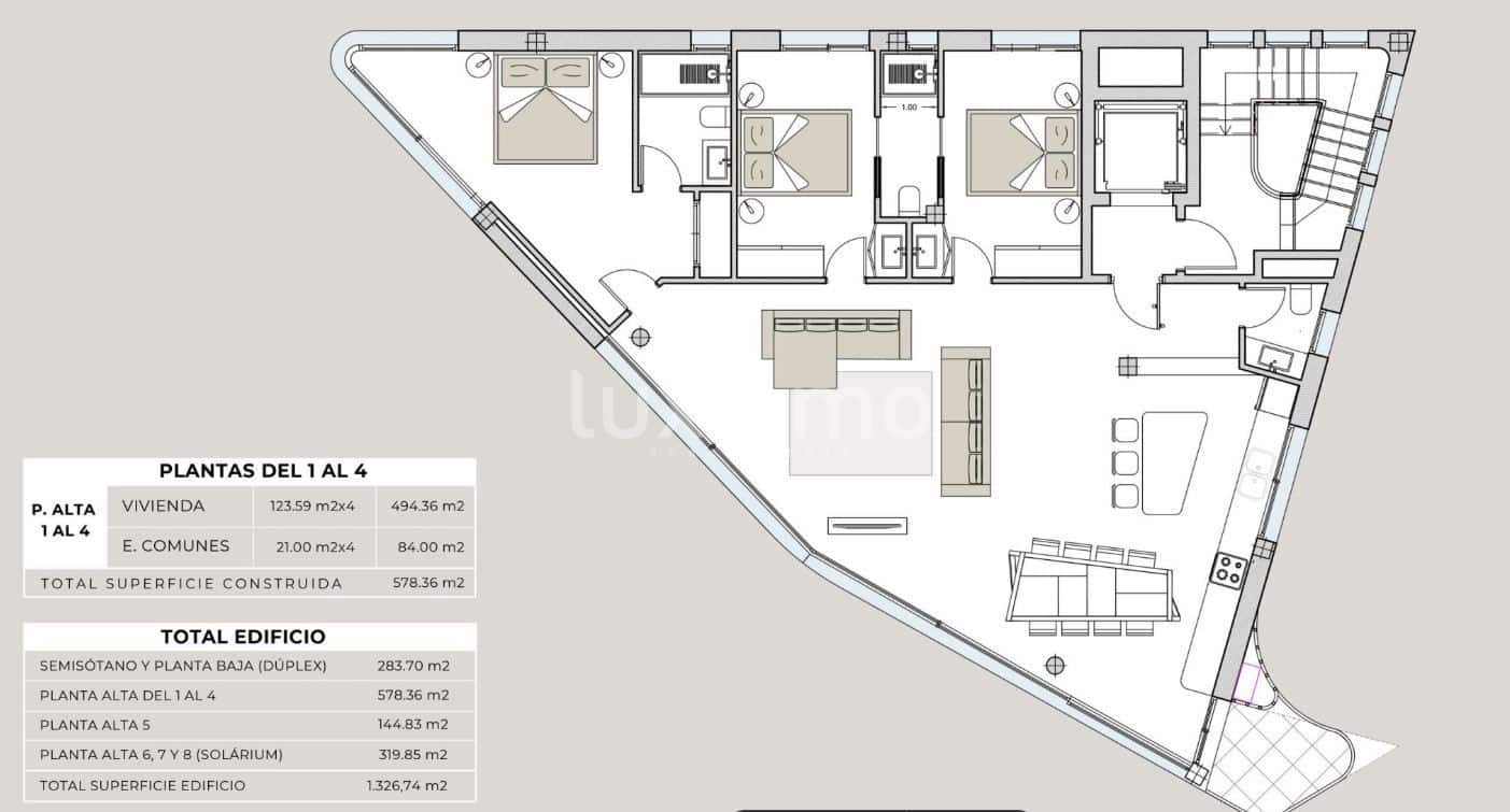 Apartamento de 3 habitaciones en Finestrat en venta con piscina - 1.570.000 € (Ref: 8712390)