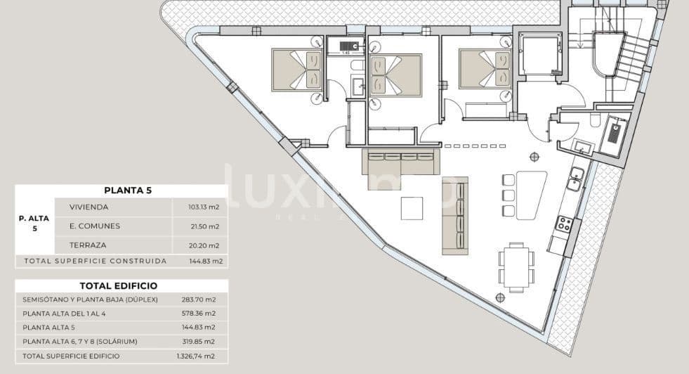 3 soveværelse Lejlighed til salg i Finestrat med swimmingpool - € 1.590.000 (Ref: 8815380)