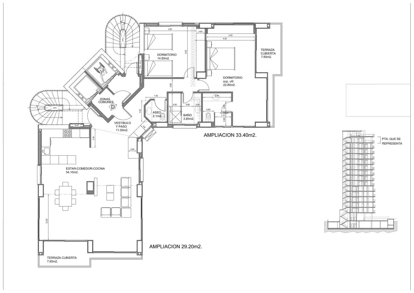 3 chambre Penthouse à vendre à Calpe / Calp avec piscine garage - 1 999 000 € (Ref: 8828400)