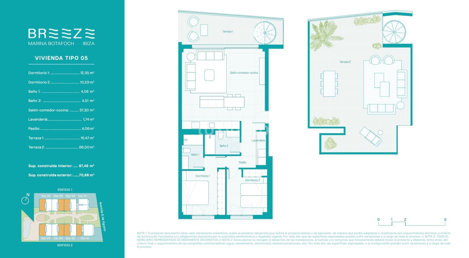 2 sovrum Takvåning till salu i Ibiza stad med pool garage - 1 475 000 € (Ref: 8838190)