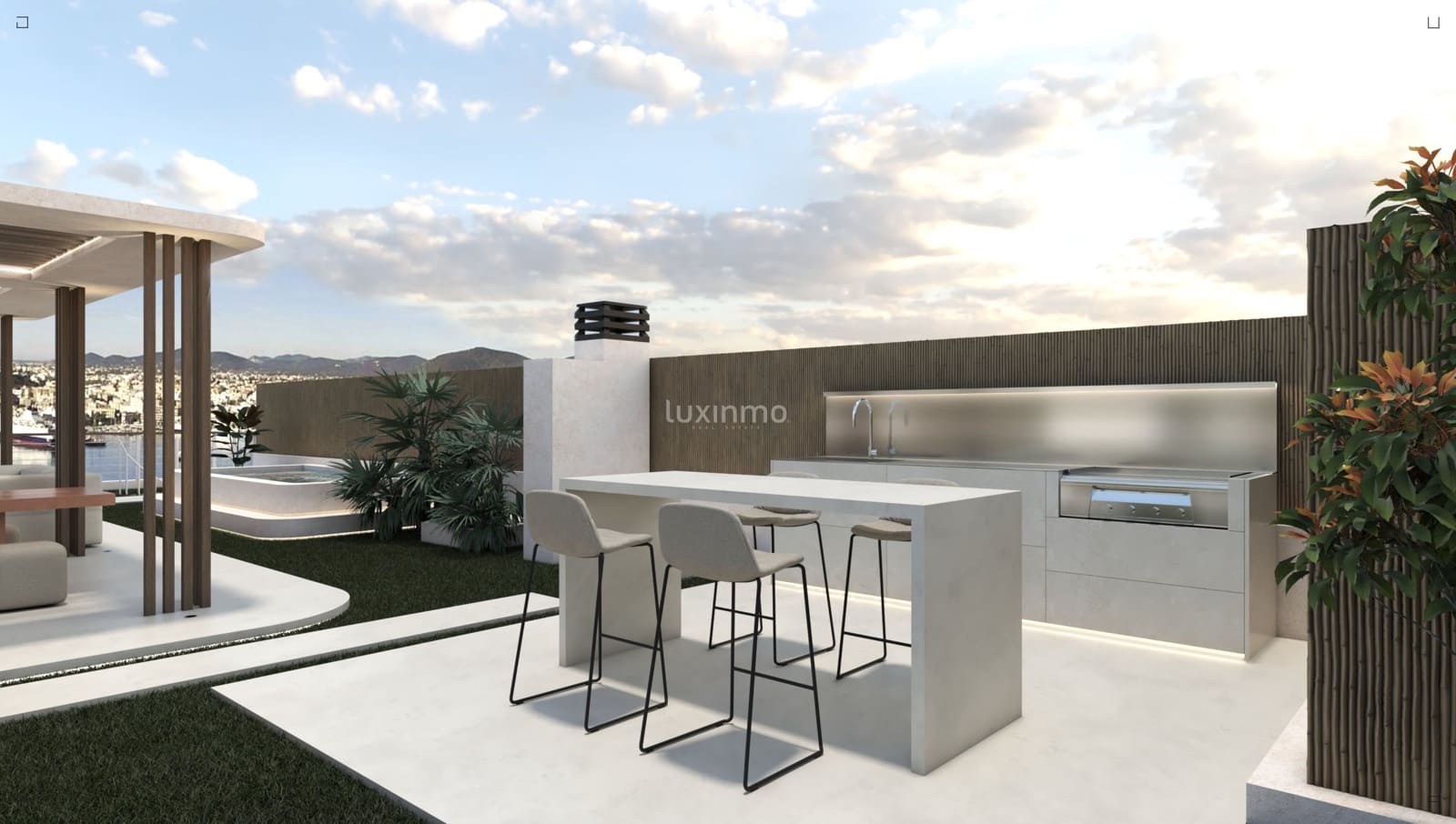 3 soverom Penthouse til salgs i Ibiza by med svømmebasseng garasje - € 3 050 000 (Ref: 8845267)