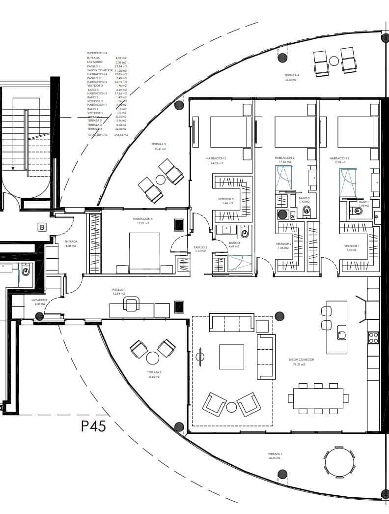 4 sypialnia Penthouse na sprzedaż w Benidorm z basenem garażem - 2 500 000 € (Ref: 9205677)