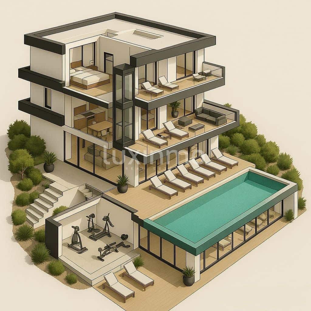 5 soverom Villa til salgs i Benidorm med svømmebasseng garasje - € 2 250 000 (Ref: 9279812)